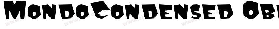 MondoCondensed Oblique字体转换